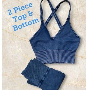 Free People Good Karma Leggings & FP Good Karma Crop Top Size XS NWOT